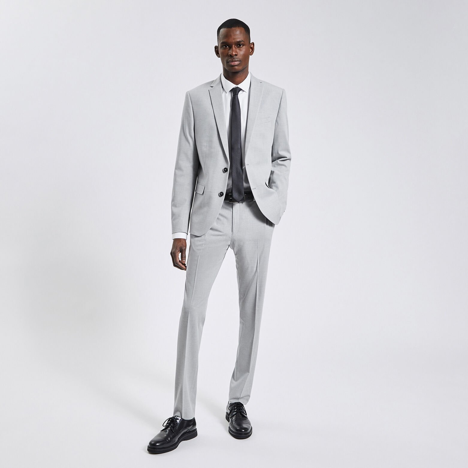 Veste de costume extra-slim bistretch Gris clair