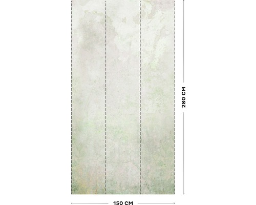Vliesbehang 105399 Pure Nature Betongroen 3-delige set 150 x 280 cm