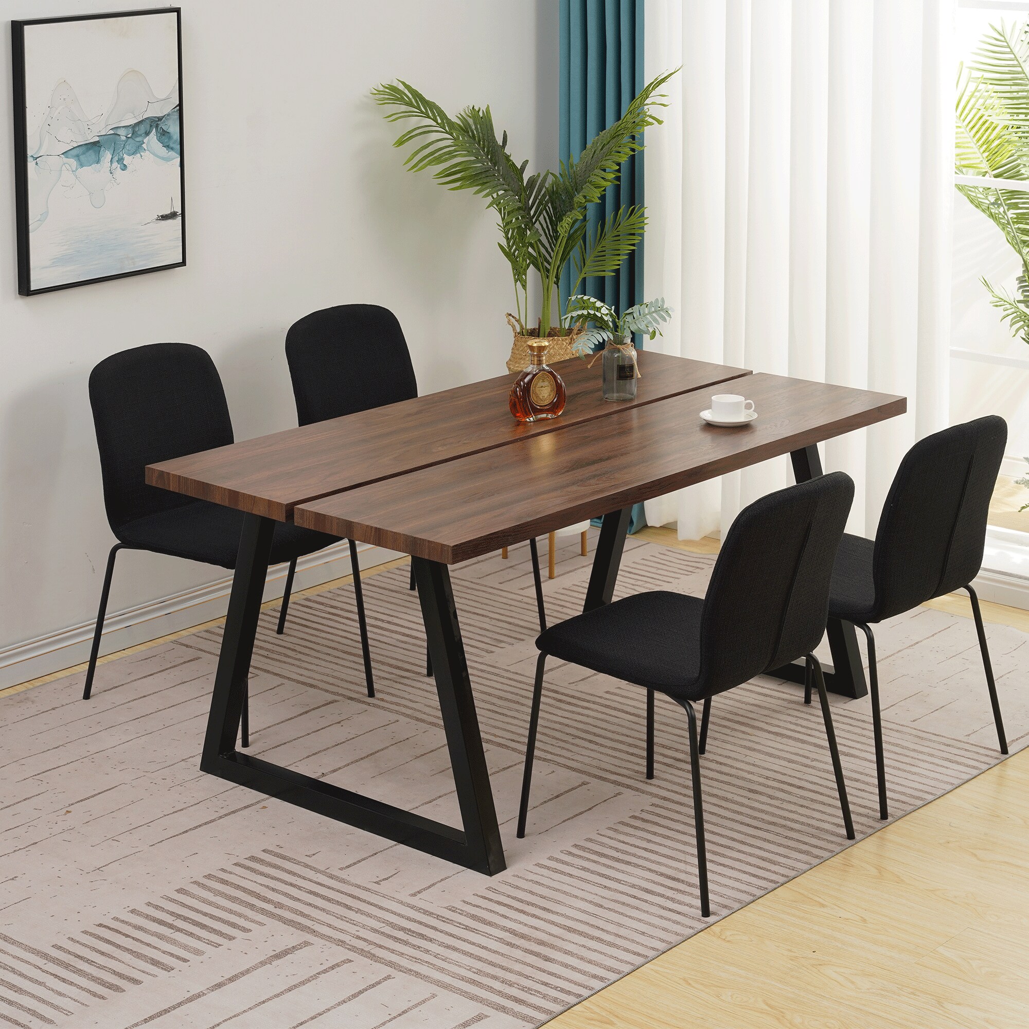 Albatros Esszimmerstühle 4er Set ENNA, braun - stapelbar, bequemer Polsterstuhl - Eleganter Küchenstuhl, Stuhl Esszimmer oder Esstisch Stuhl, Konferenzstuhl , Stückzahl:4, Farbe:Braun
