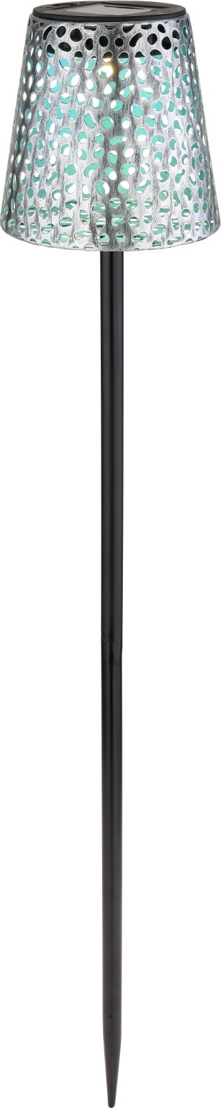 Solarleuchte - silber-schwarz - Ø 12 cm