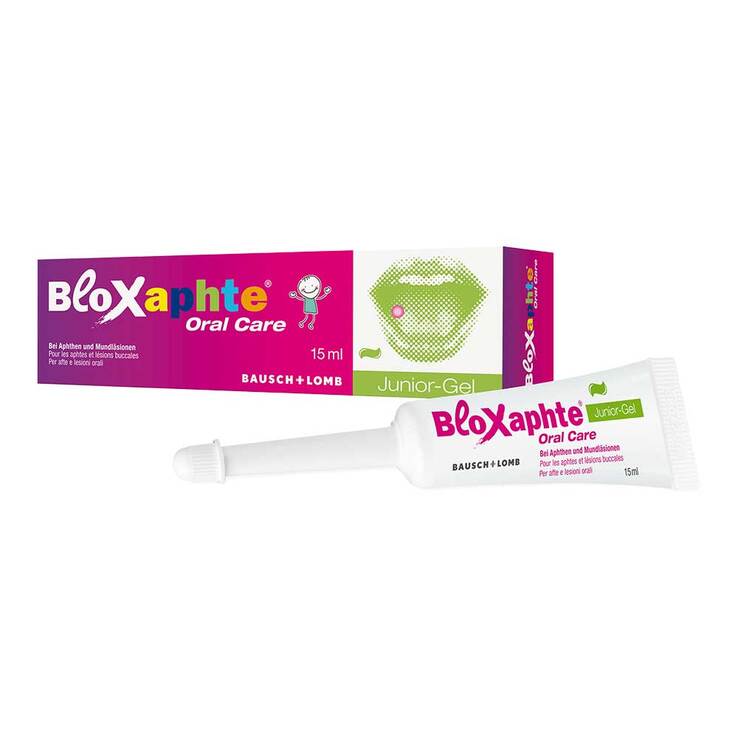 BloXaphte® Oral Care Junior-Gel bei Verletzungen im Mund, für Kinder, 15 ml