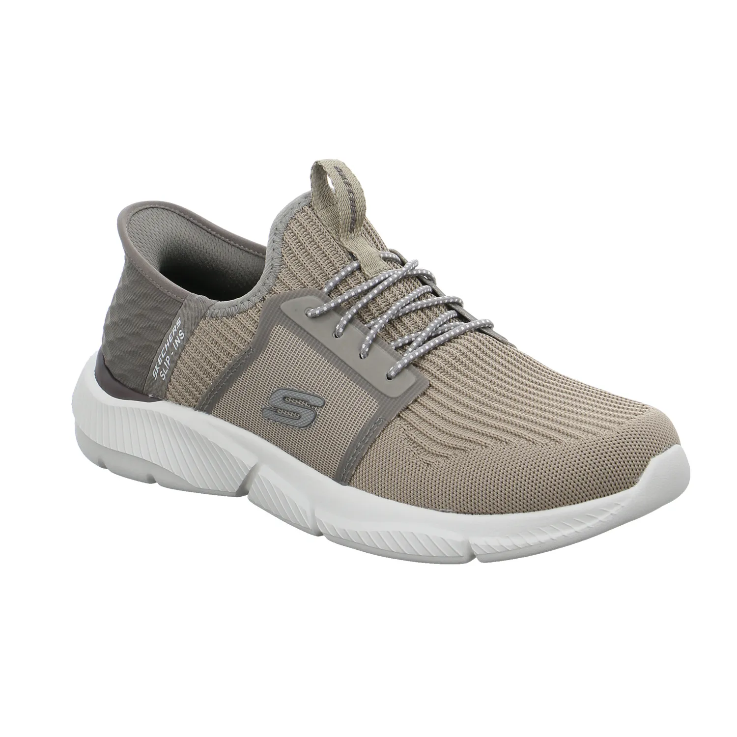 SKECHERS Halbschuhe Sneaker Stoff Taupe Synthetik