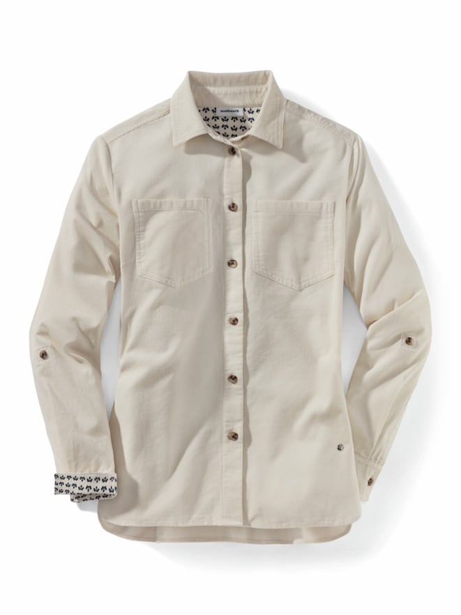 Feincord-Bluse samtweich
