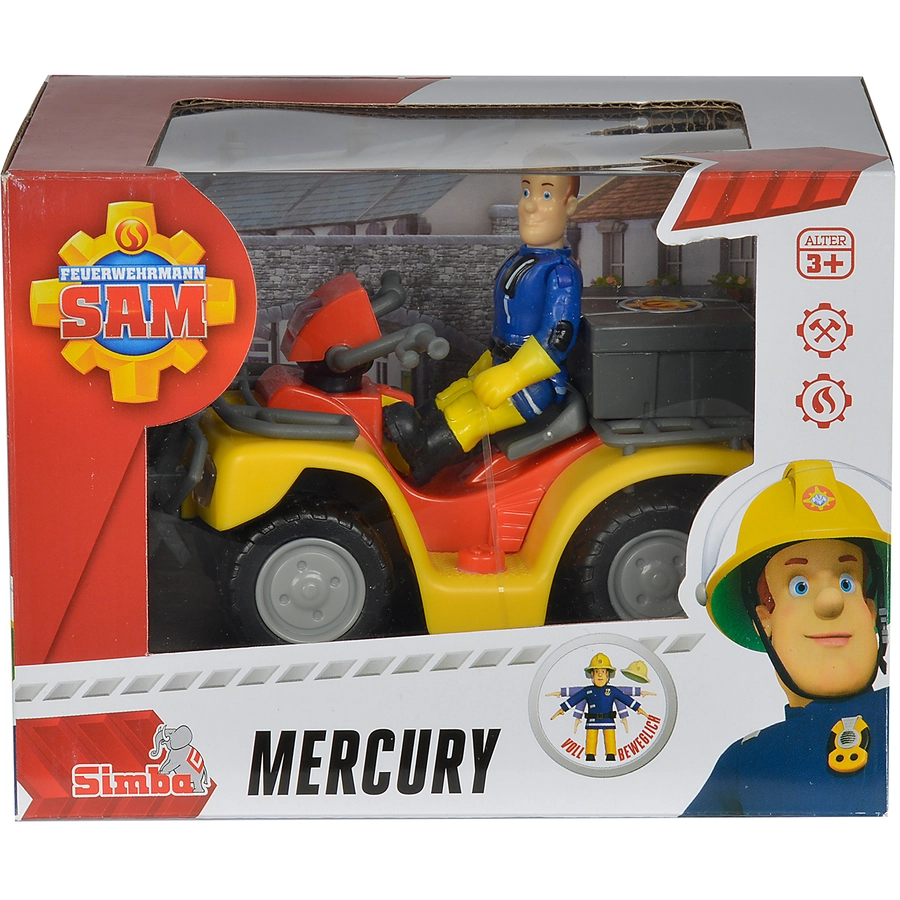 Simba Toys Feuerwehrmann Sam - Mercury-Quad mit Figur