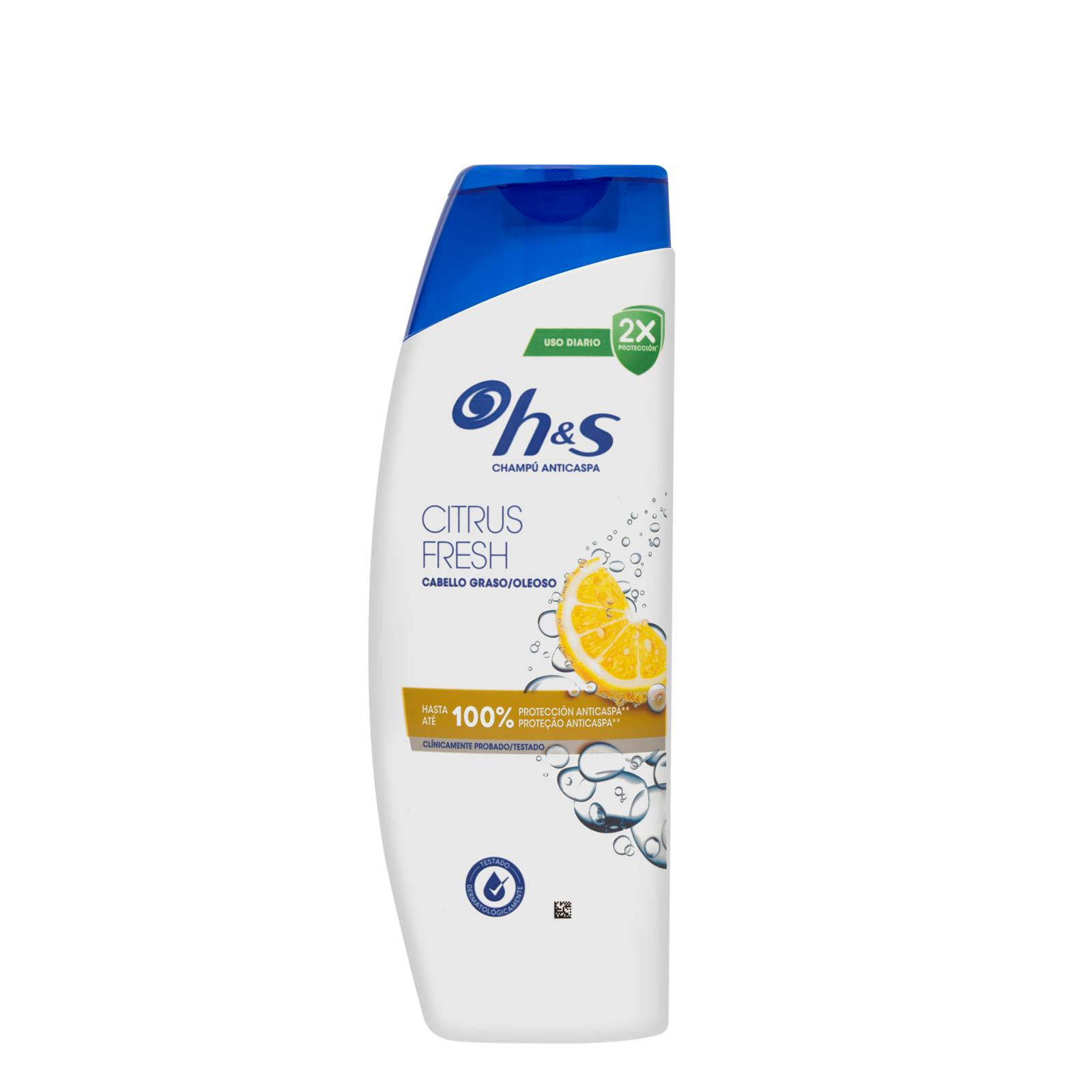 Shampoing antipelliculaire H&S Citrus Fresh pour cheveux gras