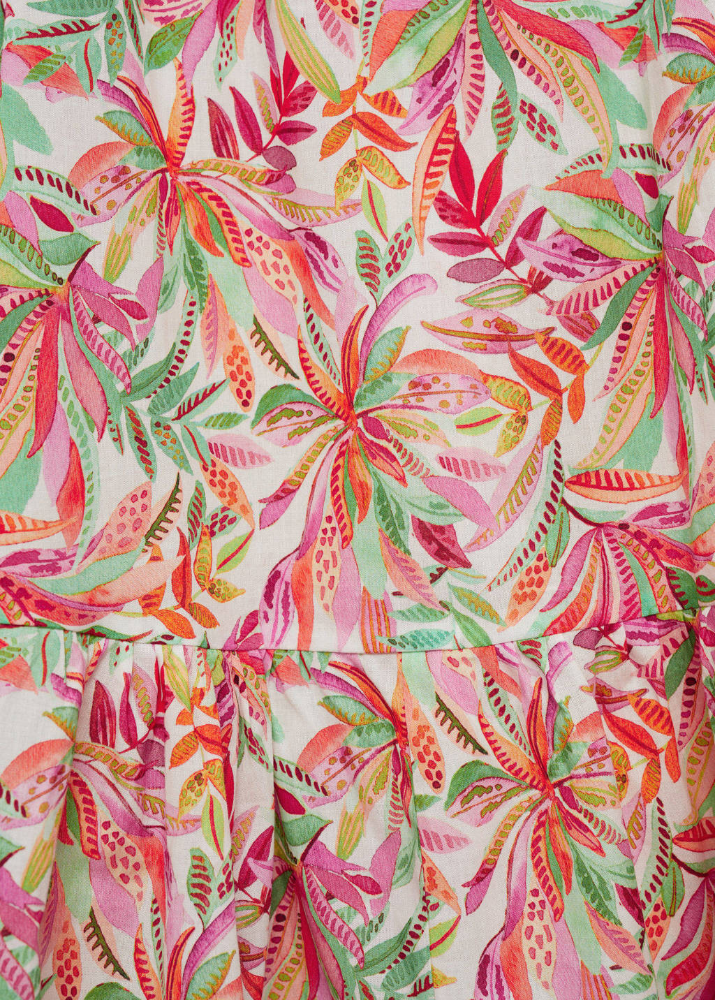 Mango Kids gebloemde jurk rood/groen/roze