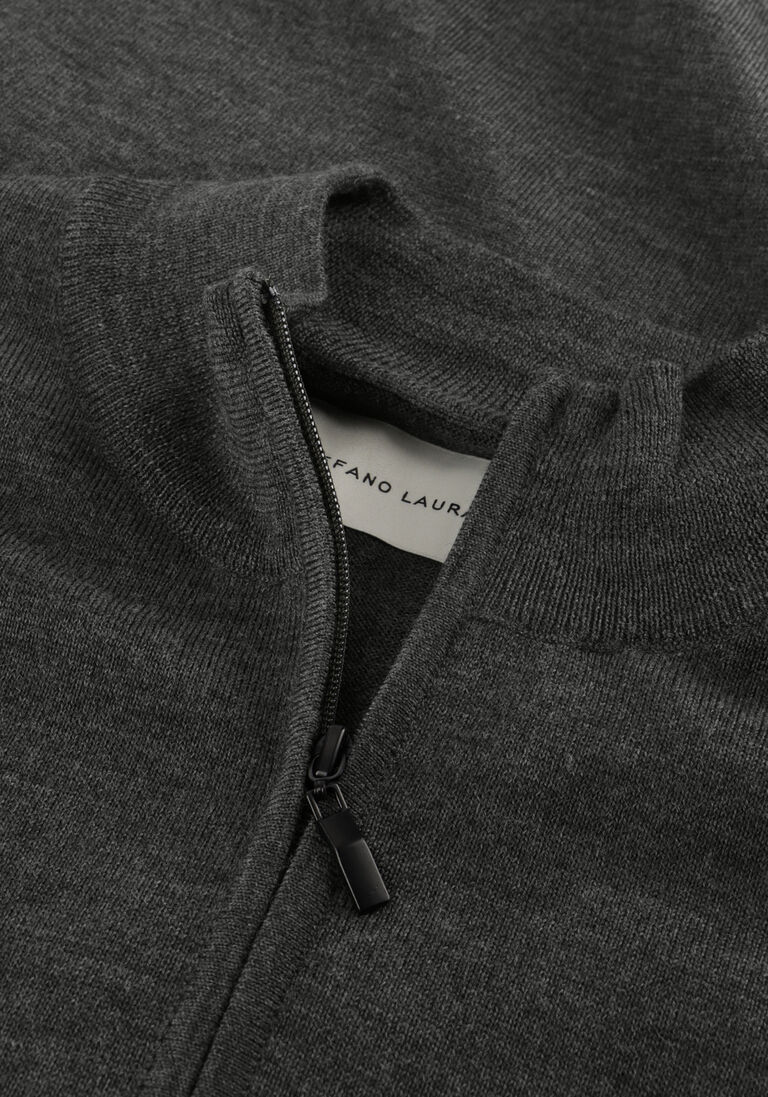 groene stefano lauran trui half zip anders