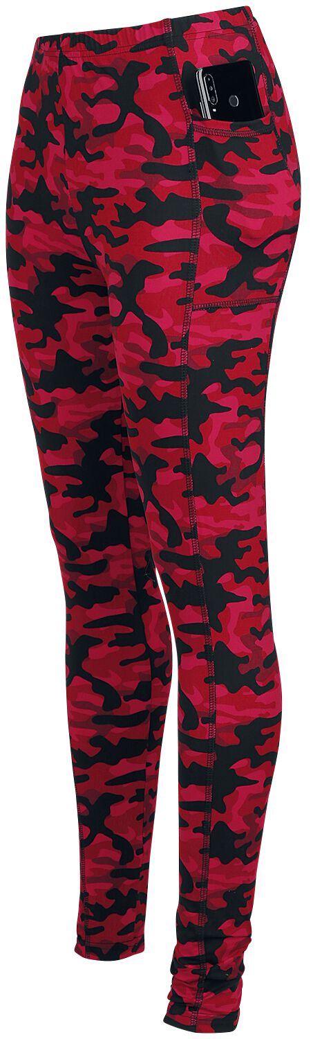 Leggings Rouge Camouflage Avec Poches Latérales | Rock Rebel by EMP Legging