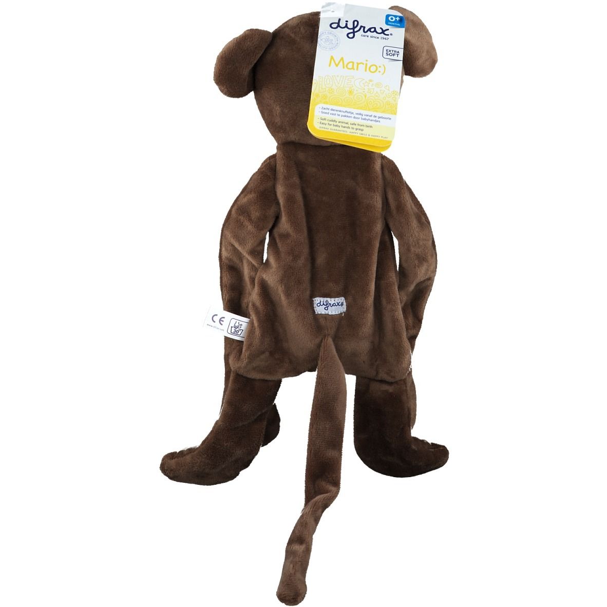 difrax® Affe Mario - Flaches Kuscheltier - Soft +0m