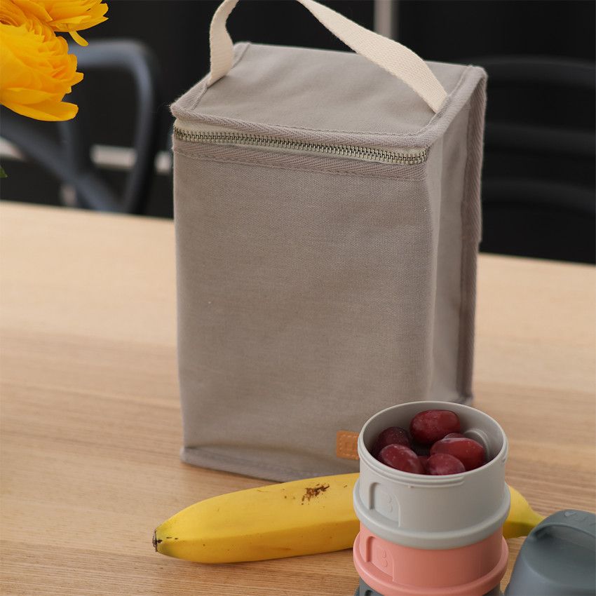 Sac isotherme Gris perle - Ecru