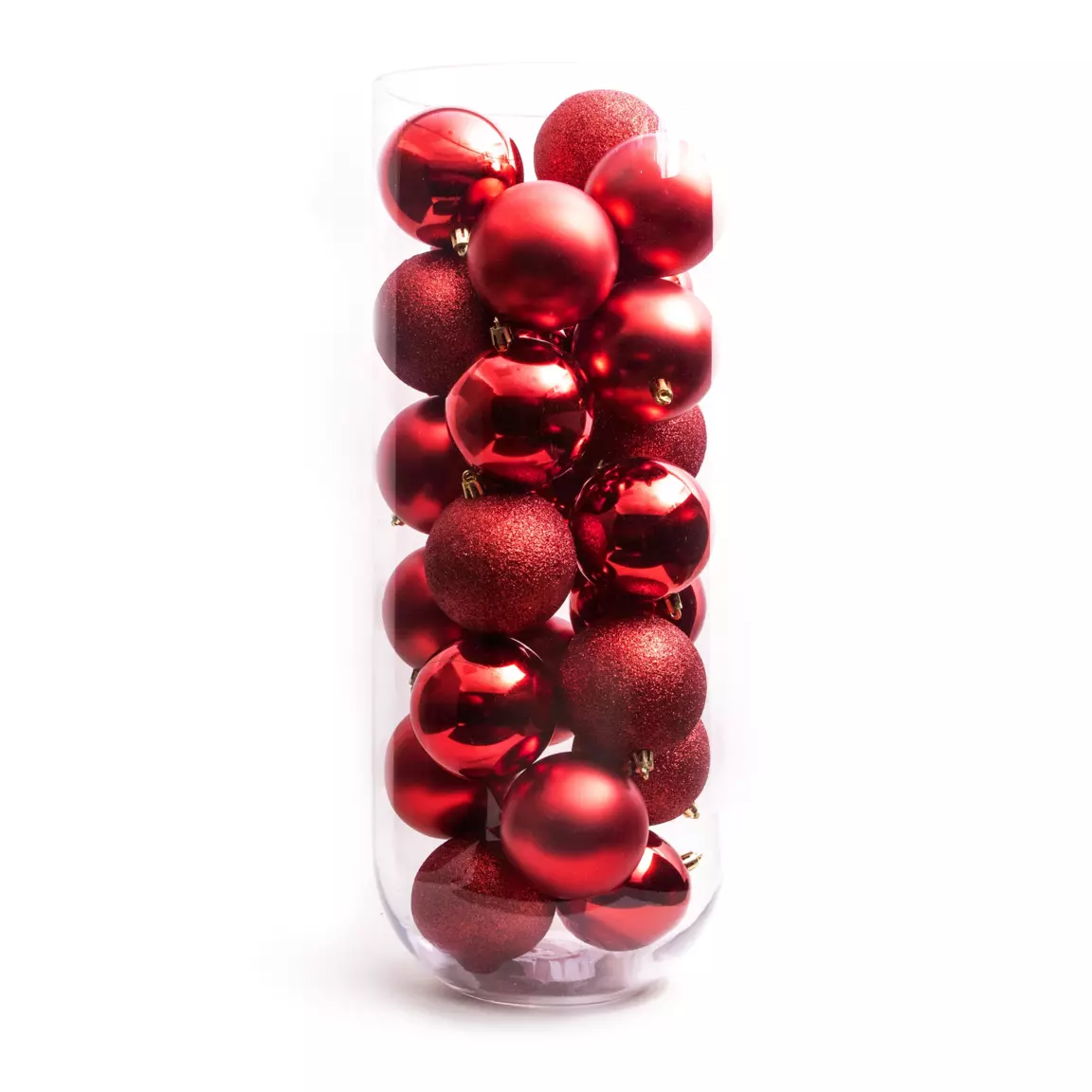 Lot de 30 boules de Noël (D80 mm) New Alpine Rouge