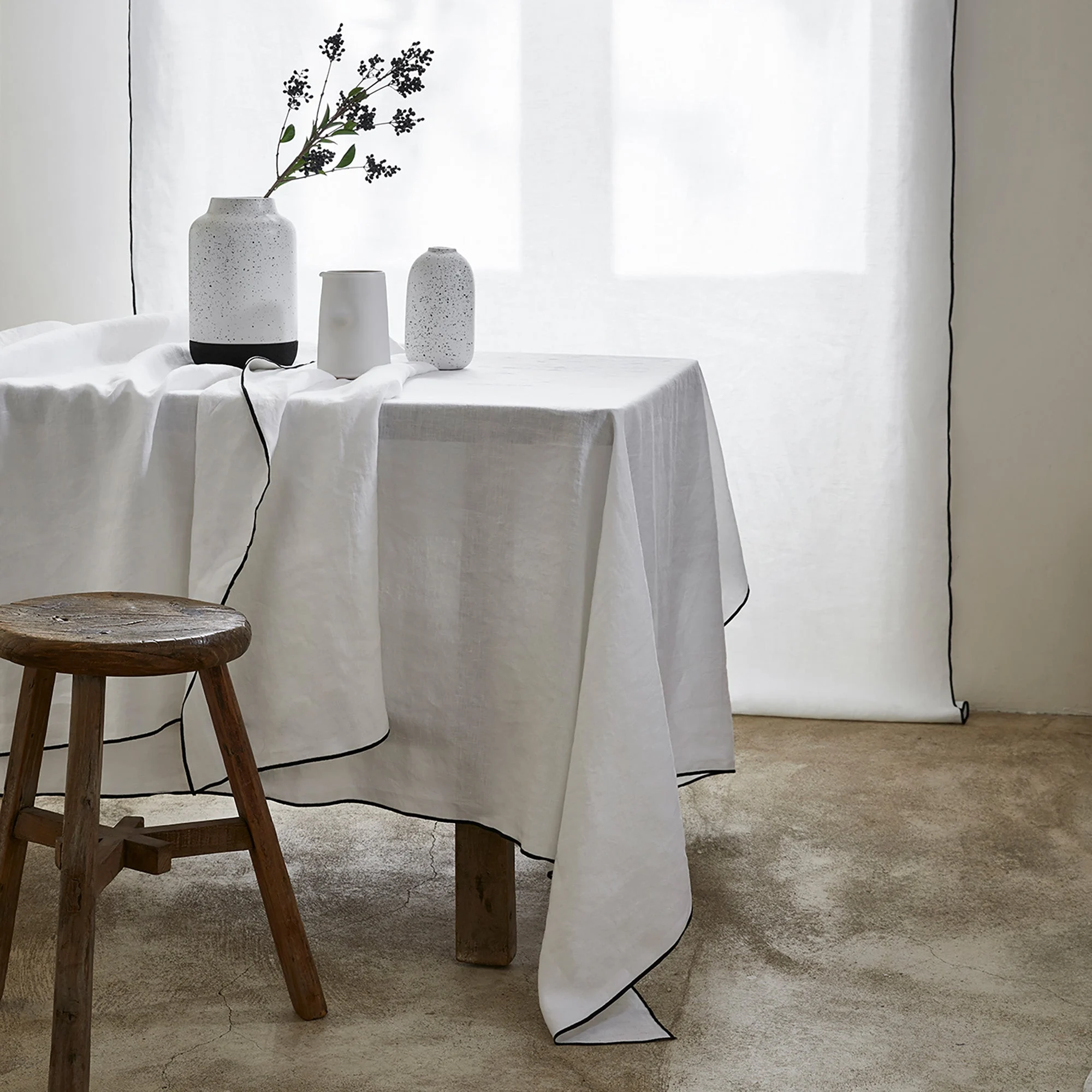 CARLINA - Nappe rectangulaire | Blanc