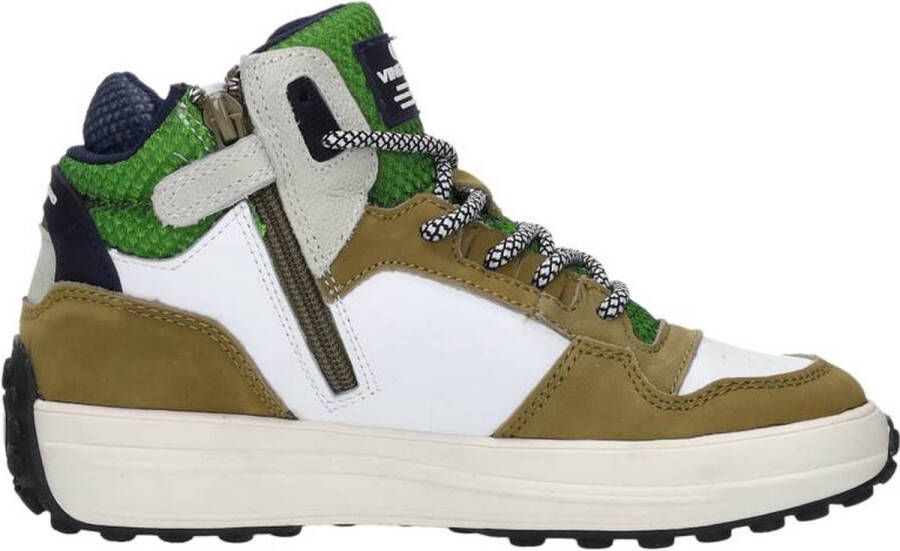 VINGINO Vito leren sneakers groen Jongens Leer Meerkleurig 35