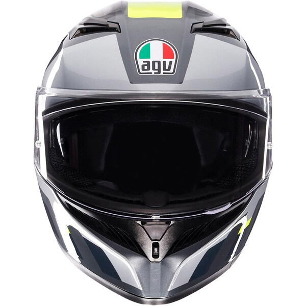 AGV - Casque K3 Shade Noir / Argent / Jaune fluo