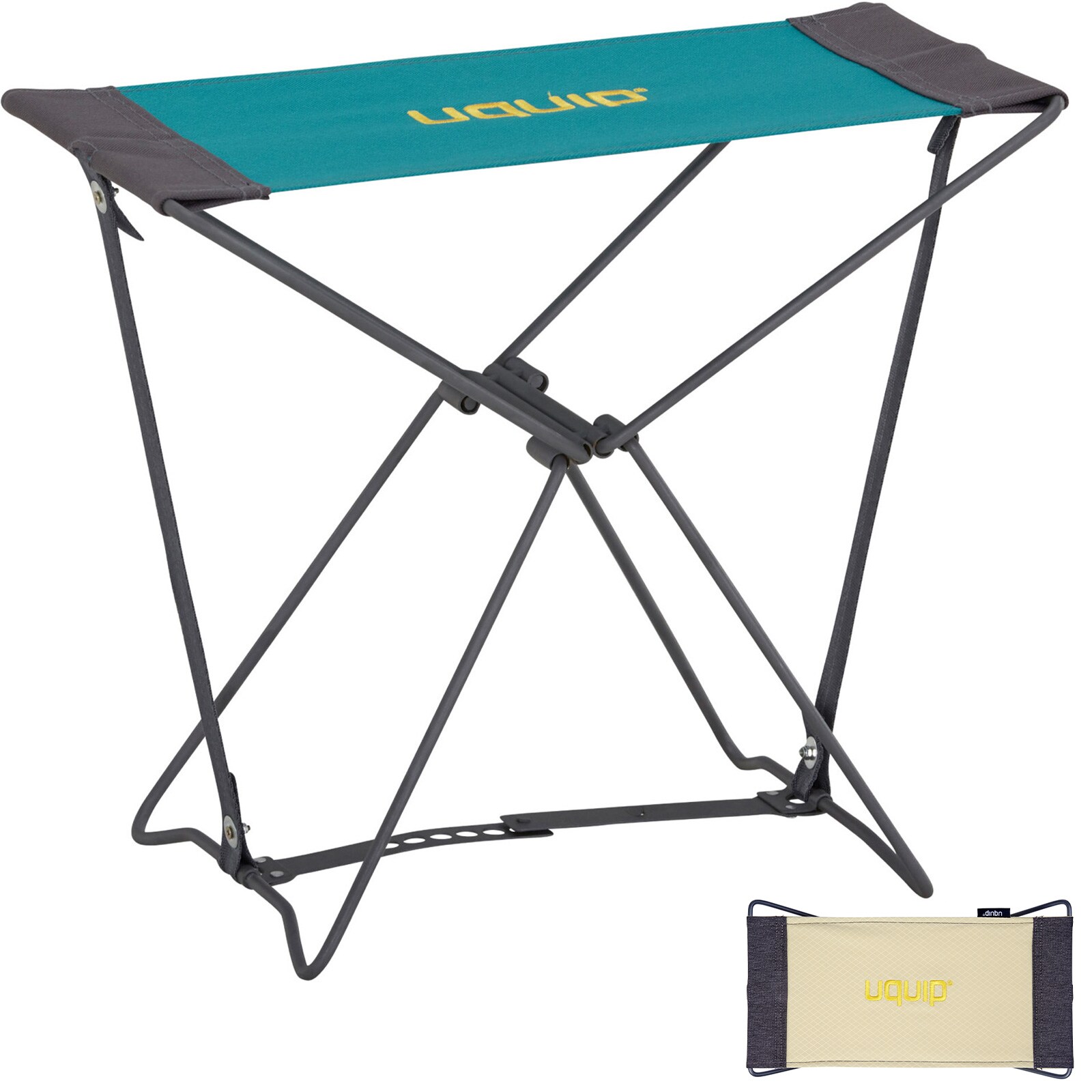 UQUIP Mini Falthocker Fancy Camping Klapphocker Campinghocker Angelhocker 100kg Farbe: Blue/grey