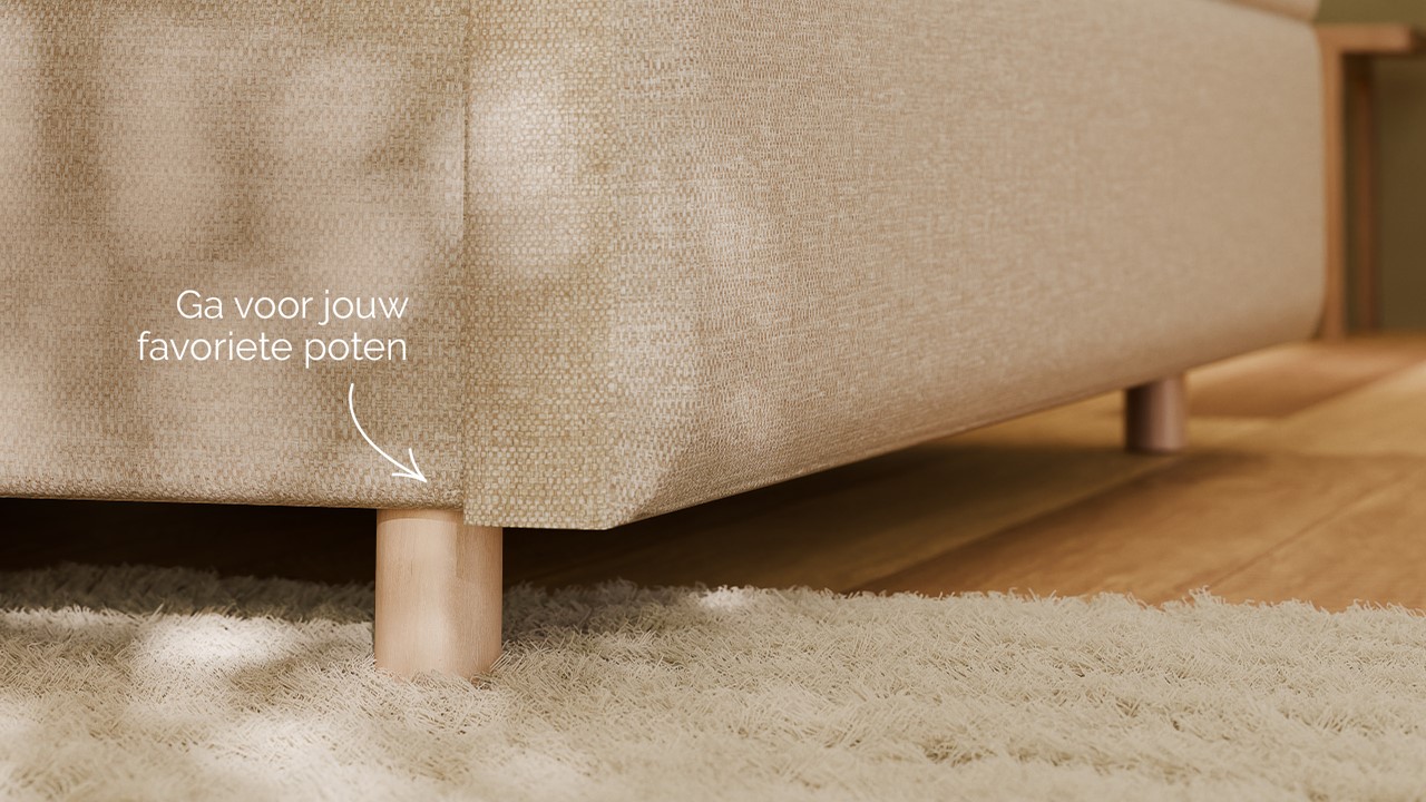 Boxspring Mica - Linen touch beige