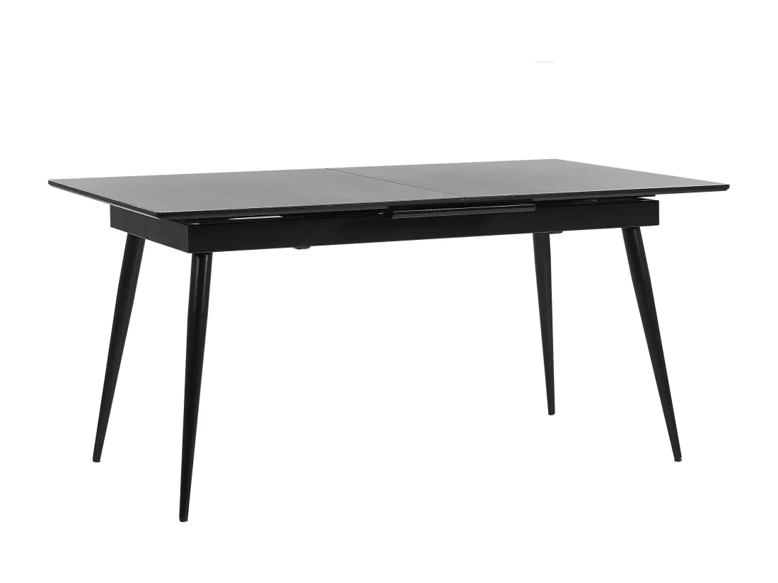 Table de salle à manger extensible MALDON Noir 160/200 cm 90 cm