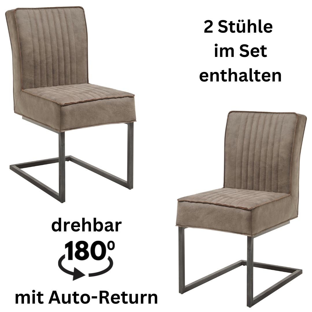 Stolkom Freischwinger »Linda« () Federkern im Sitz, 2er-Set Freischwinger Stühle