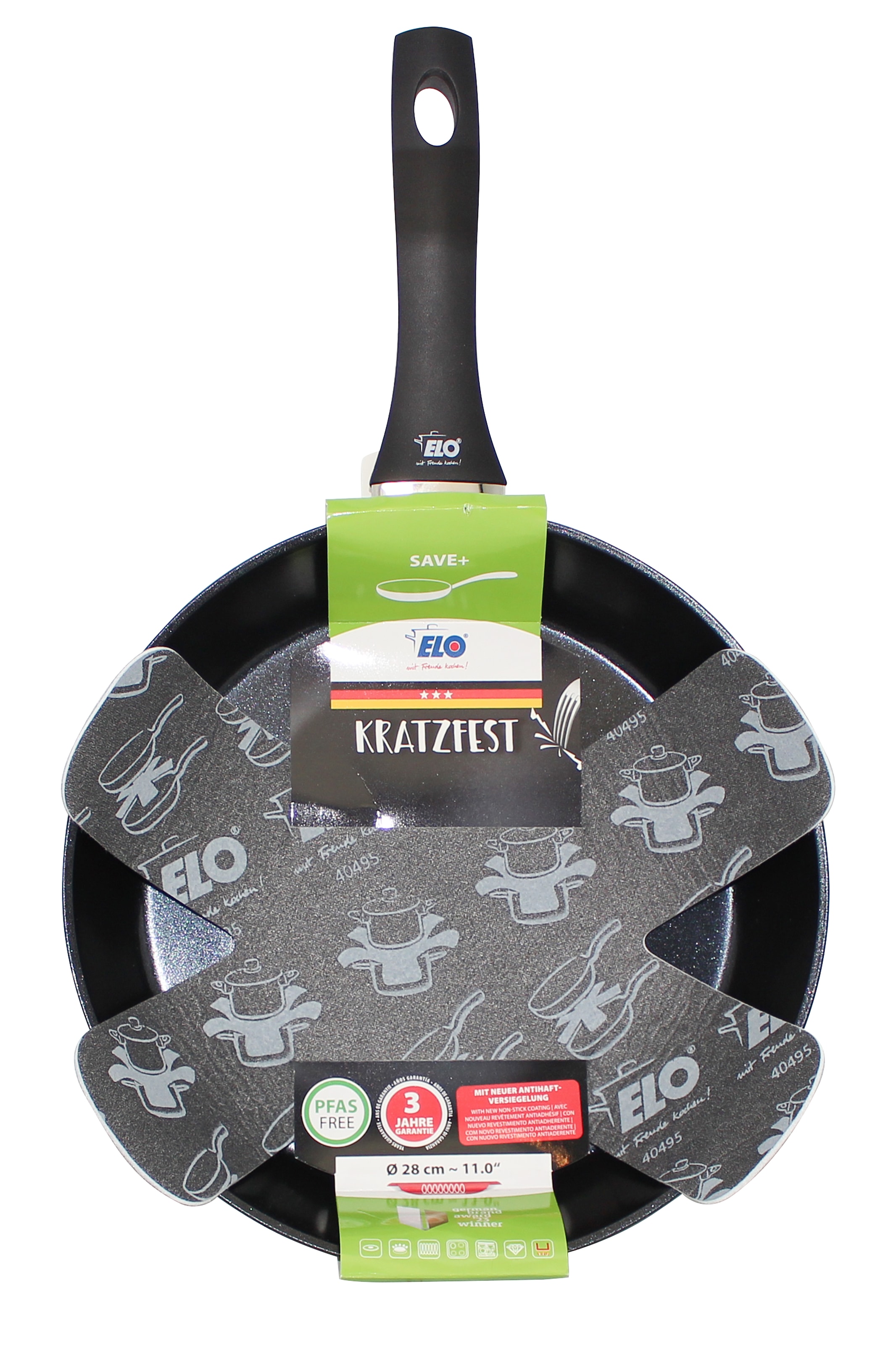 Elo Bratpfanne »Save+ 28cm« Aluminium 1 Bratpfanne, 1 Stapelschutz, 1 Stk. tlg. Induktion