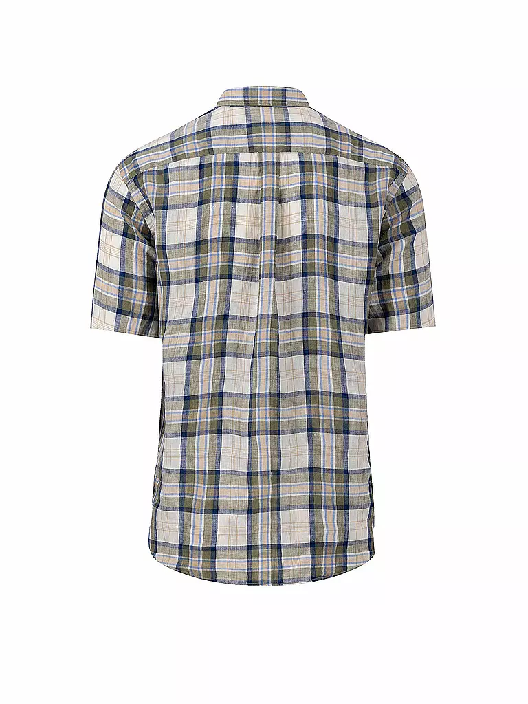 FYNCH HATTON Leinenhemd Casual Fit olive
