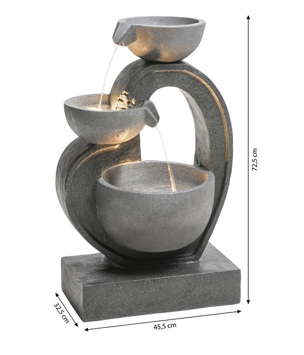 Dehner Polyresin-Gartenbrunnen Heart,