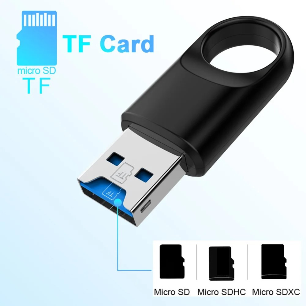 USB 3.0 Kartenlesegerät Card Reader für Micro SD Speicherkarten (5 Gbit/s) - Schwarz