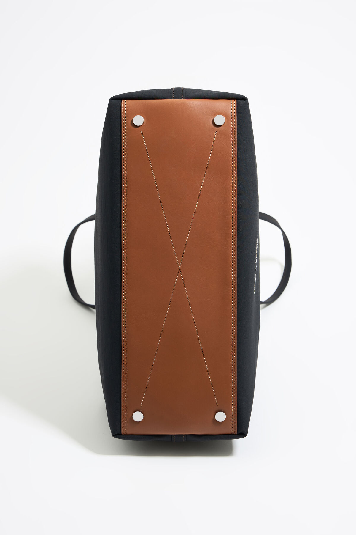 Sacola grande para compras com estampa de Chihuahua, em gabardine antracite.