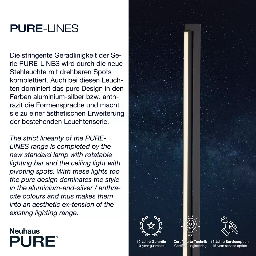 LED-Stehlampe Pure Lines