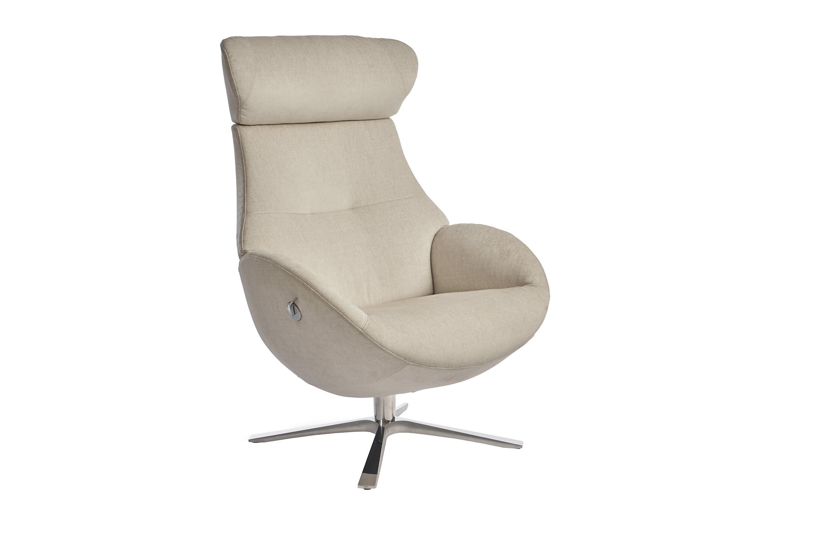 Globe Lenestol I Tekstil Evita Pearl 1373-02 med standard rygg og Quattro understell i aluminium