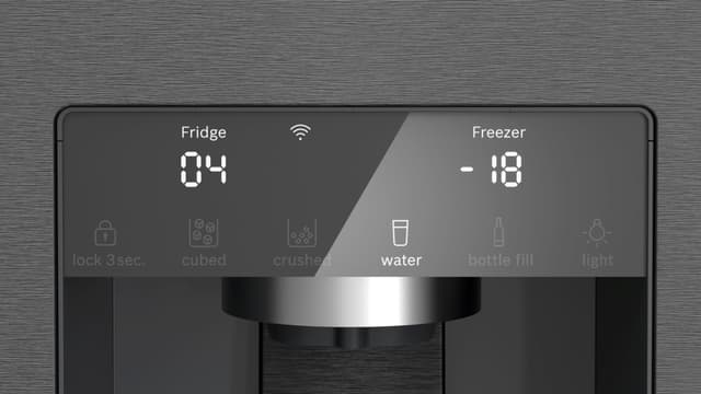 Bosch Side-by-side KFI96AXEA (sort rustfrit stål)