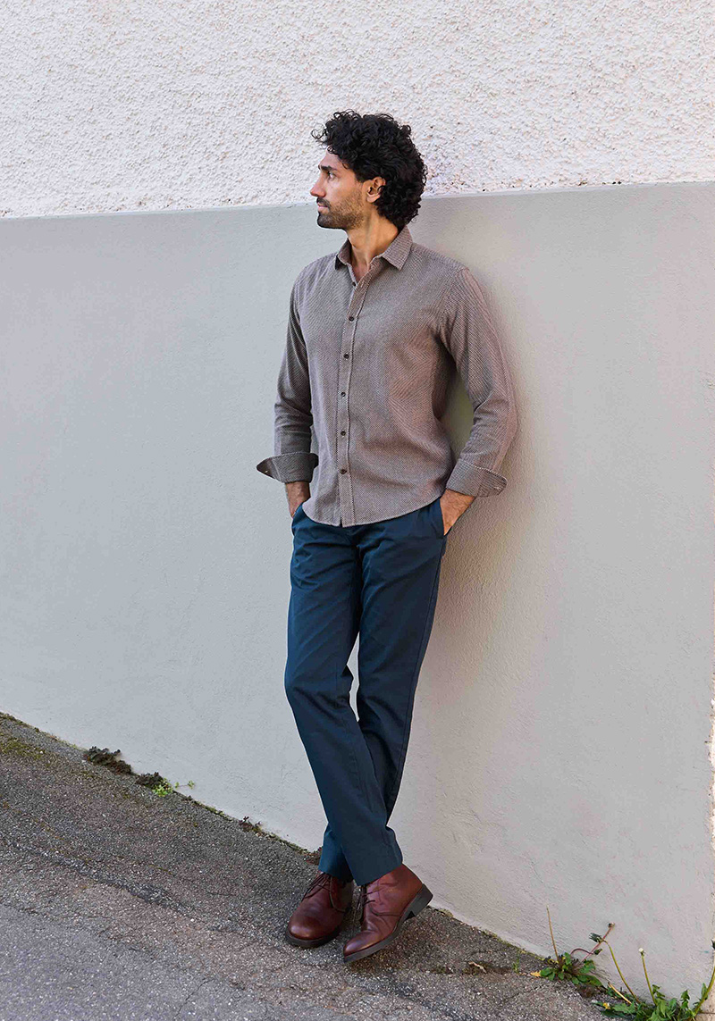 Carpasus Casual Herren-Hemd Lynx Ochre