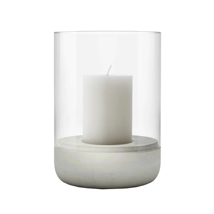 Blomus - Calma Windlicht, Ø 15 cm, klar / hellgrau