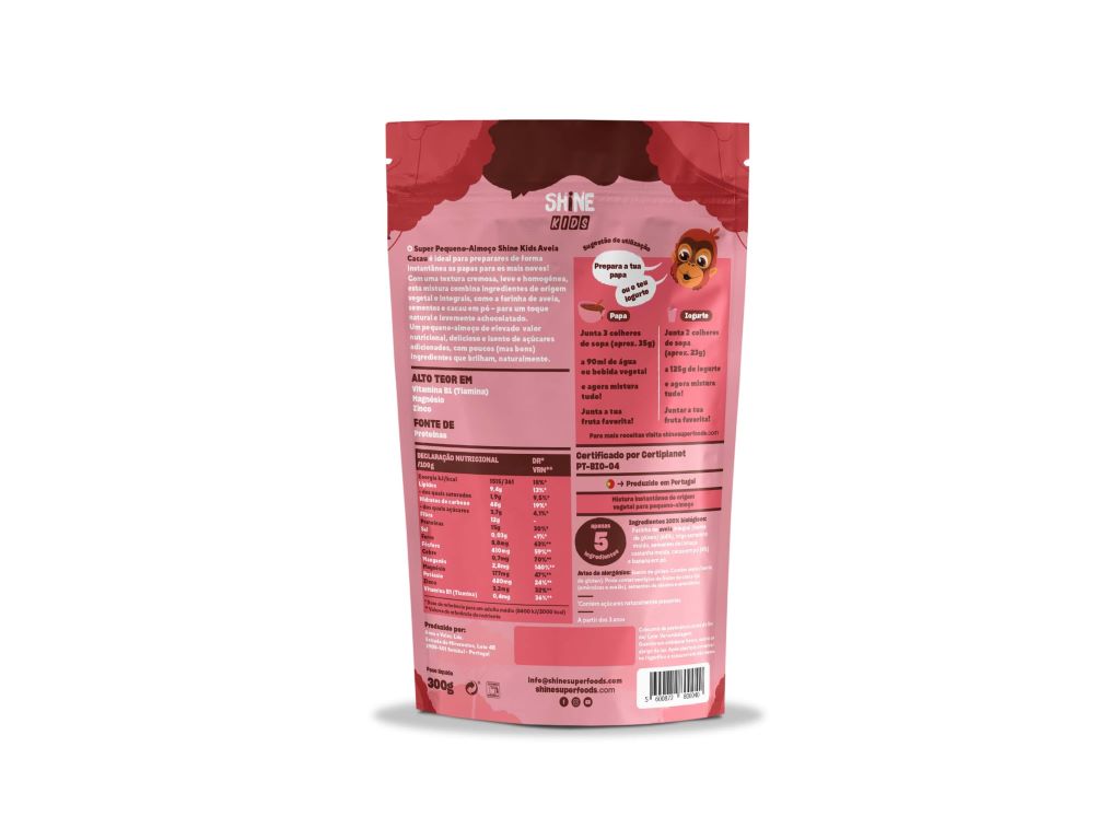 MIX PEQUENO ALMOÇO SHINE KIDS CACAU BIO 300G