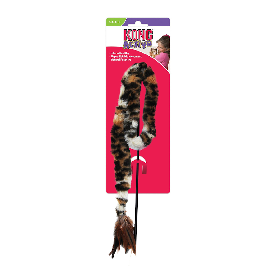 Varinha Kong Active Swizzle Bird com penas para gatos