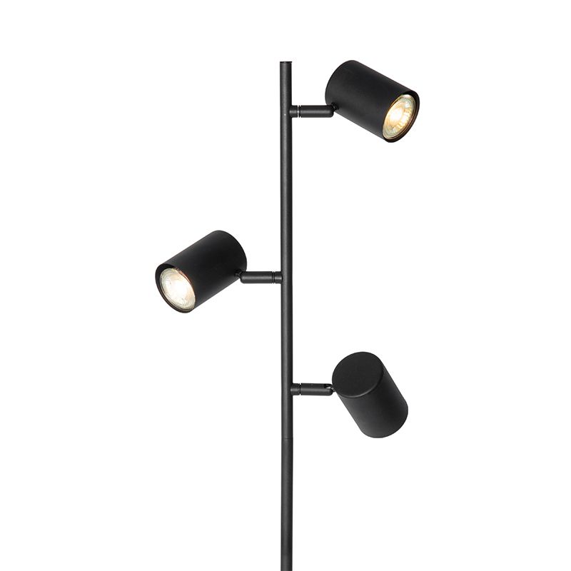 Moderne vloerlamp zwart 3-lichts - Jeana