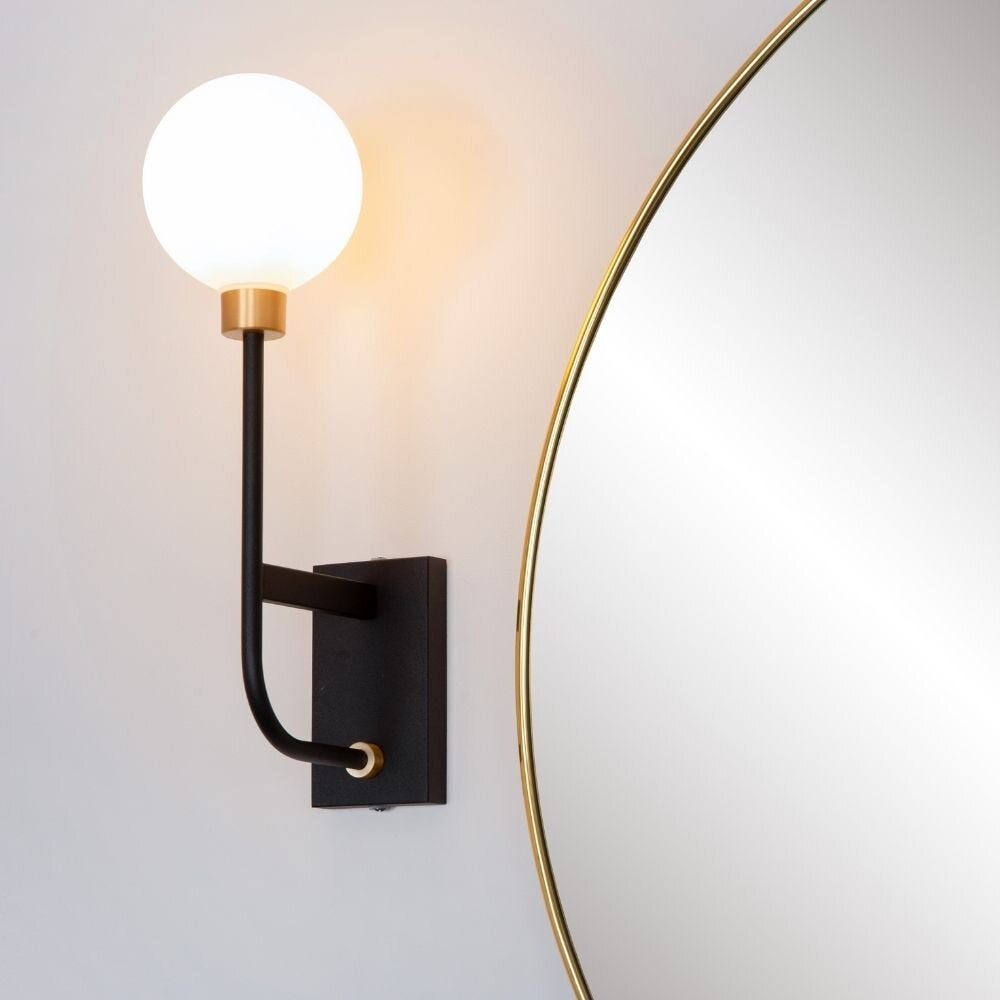 Berend badkamerwandlamp in zwart G9 390 x 195 x 120 mm