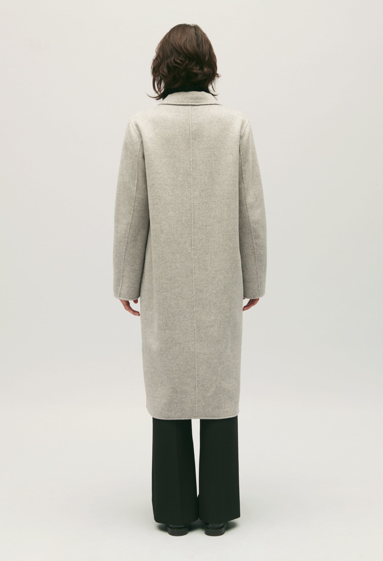Manteau double face gris