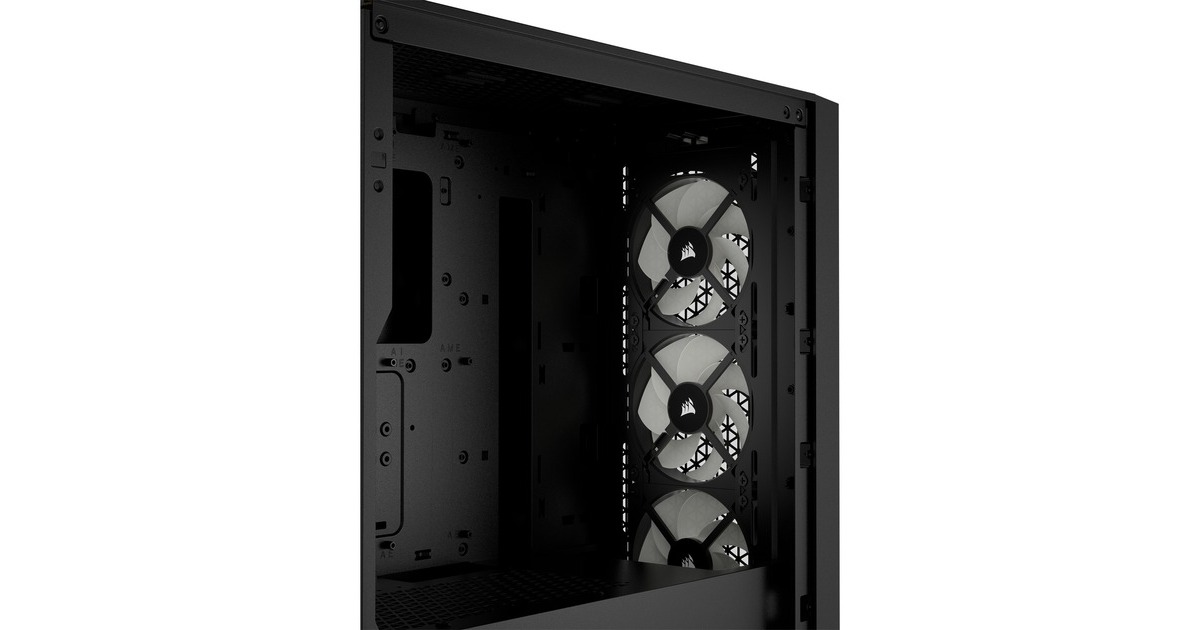 Corsair3000D Airflow RGB midi tower behuizing  (Zwart | 2x USB-A | RGB | Tempered Glass)