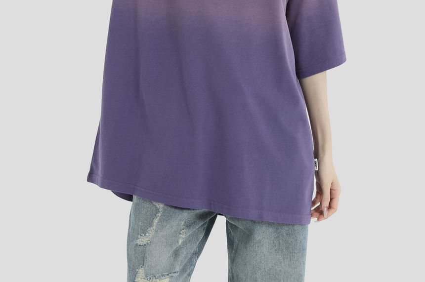 Banash - Koppels matchend T-shirt met korte mouwen en ronde hals en belettering
