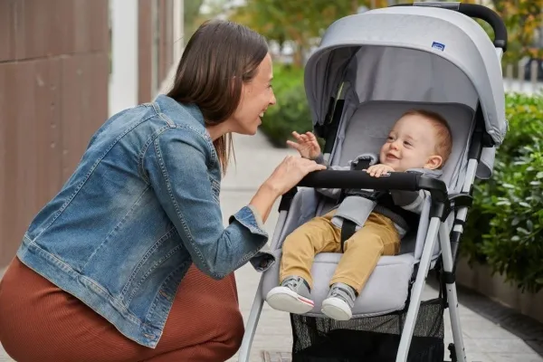 Chicco OHlalà 3, Baldakin, Letvægts klapvogn, Ethvert køn, Solidt hjul, Sammenfoldelig, Grå