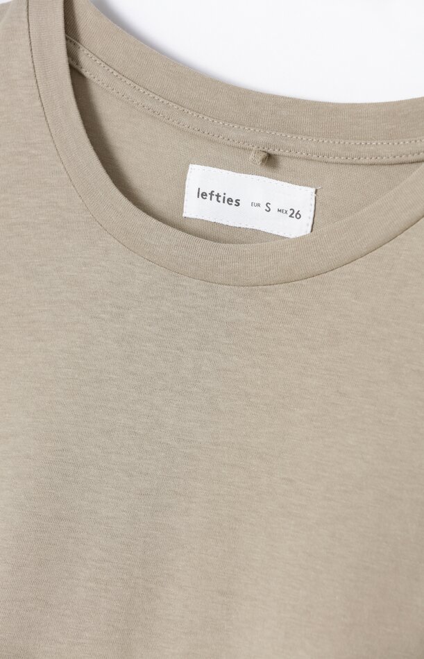 Camiseta oversized de manga curta - Bege