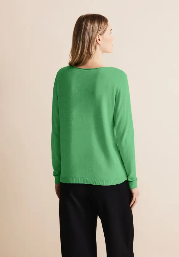 Basic Pullover - light spring green mel.