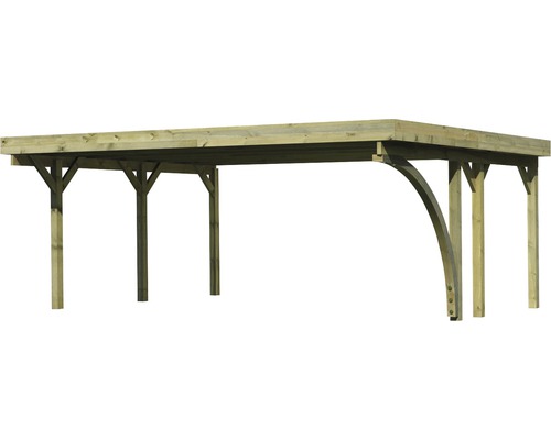 Dubbele carport Karibu Pluwig 1 variant B 598x480 cm drukgeïmpregneerd