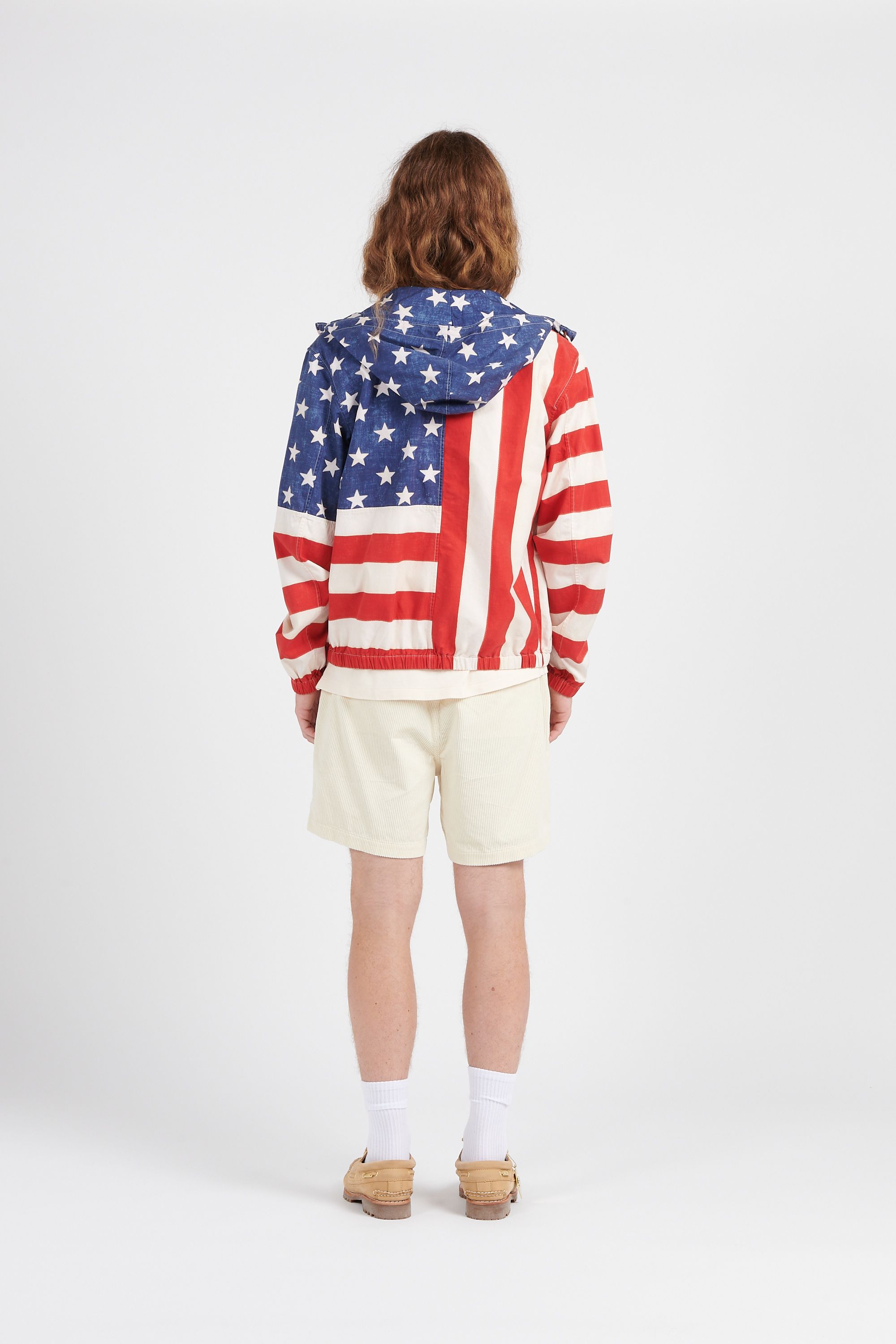 POLO RALPH LAUREN Blouson Flag-Print Hooded Jacket Multicolore