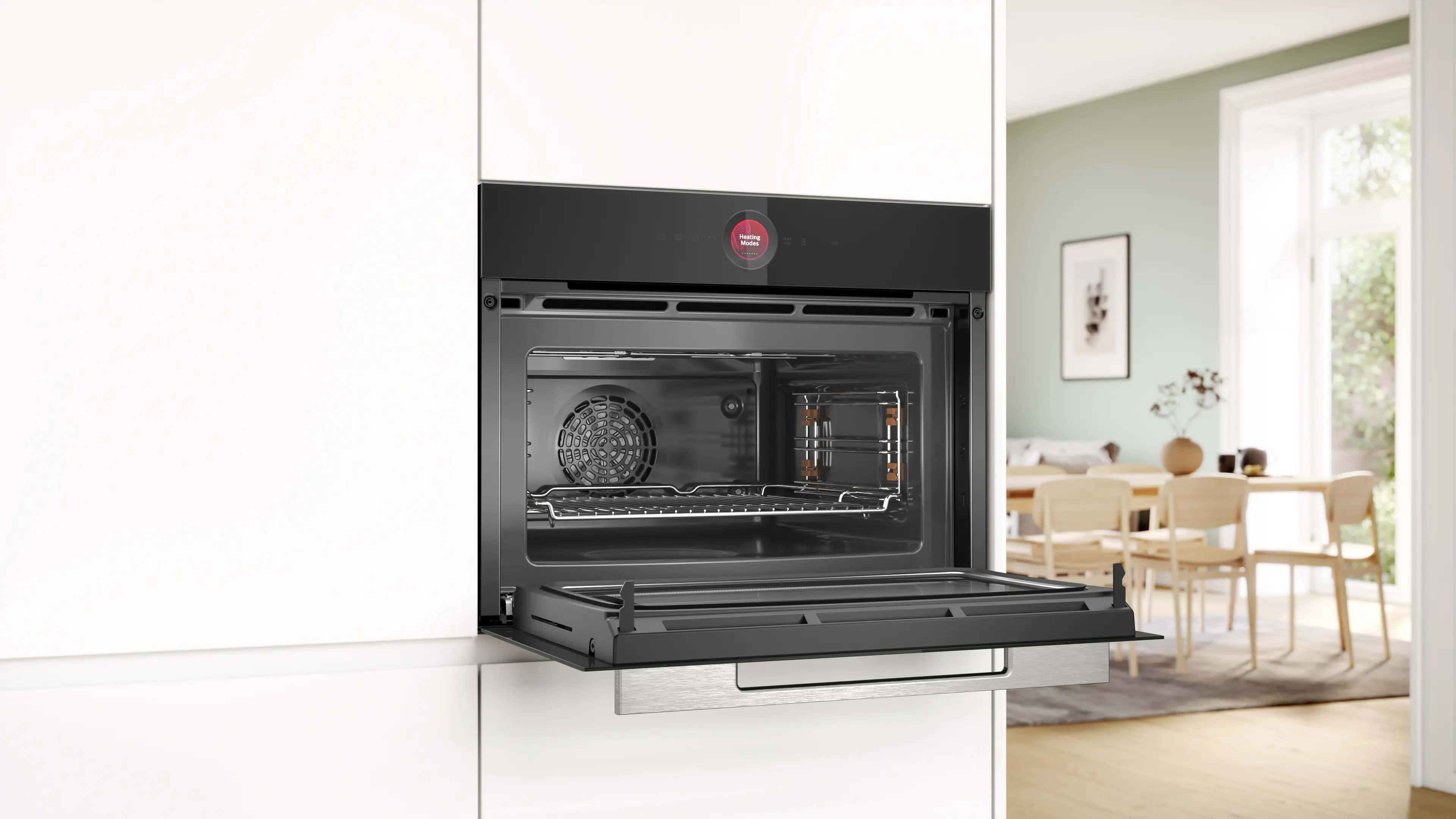 Serie 8 Compacte bakoven met magnetron 60 x 45 cm Zwart
