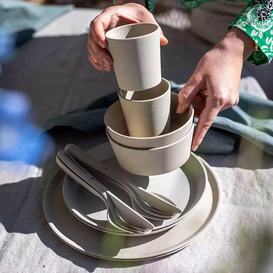 Koziol Geschirrset Connect Set Helsinki 10er Set beige