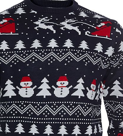 Jule-Sweater Bluses Pullover - Stylisch - Navy