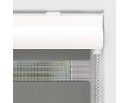 Soluna dubbel rolgordijn D-R4 met cassette grijs 40x175 cm