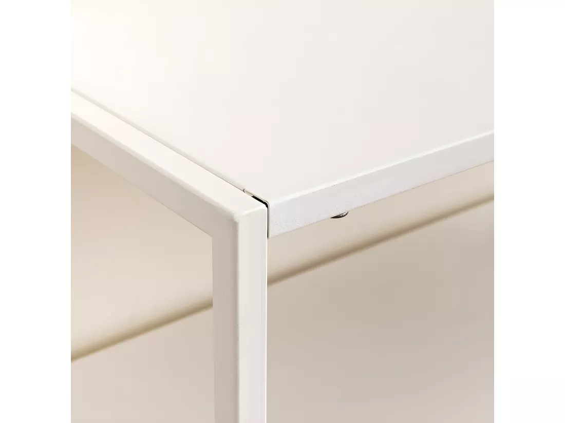 Console métal blanc 80 cm x 80 cm-Split
