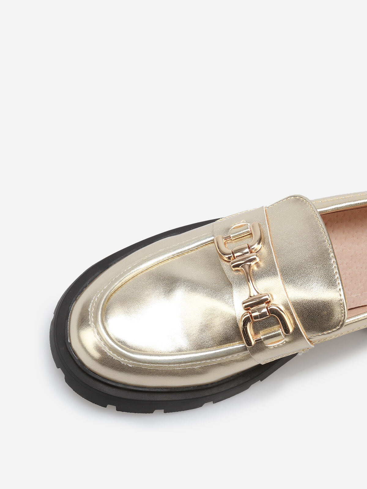Mocassins chunky à boucle- Doré